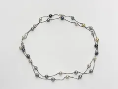 M51  【テリ強＆美品】　あこや真珠　パールネックレス  7.5-8.0ｍｍ 　＃鑑別書付き＃大珠