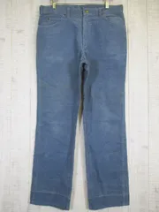 80's　ヴィンテージ　Lee　リー　コーデュロイパンツ　200　W33xL30　ブルー　USA製　＃442