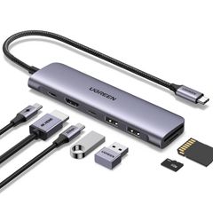 Brand new UGREEN Revodok 1071 USB-C Hub, 7-in-1 USB Hub with Type-C PD100W Fast Charging, USB-C 5Gbps High-Speed ​​Transfer, 4K HDMI Hub, USB 3.0 2-Port Expansion, SD, Micro SD, and TF Card Readers, Thailand