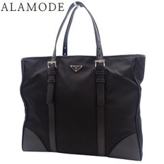 PRADA(プラダ) 三角ロゴ Re-Nylonトートバッグ トートバッグ 肩掛け ハンドバッグ ナイロン サフィアーノレザー NERO ネロ ブラック黒 シルバー金具 VA0663 ユニセックス 40802168798【中古】【アラモード】 PRADA(プラダ) 三角ロゴ Re-Nylonトートバッグ トートバッグ 肩掛け