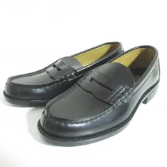 新品同様 HARUTA ハルタ ARVIN コインローファー シューズ 24 1/2EEE ブラック レディース 古着 中古 USED