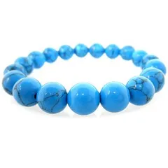 ★ターコイズブレスレット３個セット【高級１０ｍｍ珠】 ※内径サイズ：約１４〜１８ｃｍ選択可能トルコ石 Turquoise パワーストーン ブレスレット 天然石 ブレスレット 運命好転祈願 困難克服祈願 目標達成祈願 ポジティブ祈願 災難厄除祈願