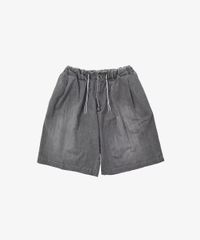sillage デニムウォッシュブラック ショートパンツ Sillage Circular Shorts Black Denim One Wash