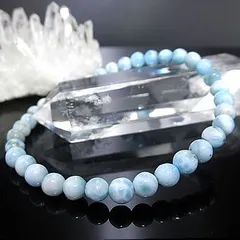★ラリマーブレスレット【５ｍｍ珠】 Larimar ブルーペクトライト ソーダ珪灰石 パワーストーン ブレスレット 天然石 ブレスレット  ヒーリング ブレスレット ヒーリング グッズ 癒し祈願 ブレスレット 癒し祈願 グッズ アイテム