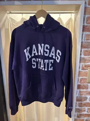 チャンピオン champion KANSAS STATE トレーナー スウェット パーカー プルオーバー パープル 紫 サイズM A-1592
