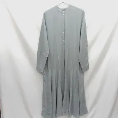 BONJOUR SAGAN ボンジュールサガン 裾フレアロングワンピース アイスグレー M～L ○□☆