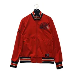 中古 メンズ フィラゴルフ FILA GOLF ブルゾン M 赤 レッド フルジップ 裏起毛 アウター