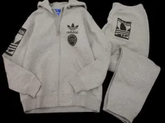 adidas originals アディダスオリジナルス 裏起毛 ロゴ プリント ジャージ上下 セットアップ sizeXO/グレー ◇■ メンズ