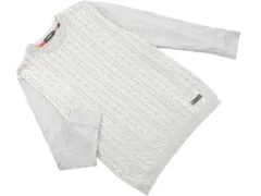 BLACK LABEL CRESTBRIDGE ブラックレーベル クレストブリッジ ニット 切替 カットソー sizeM/グレー ◇■ メンズ