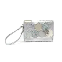 ツモリチサト 財布 tsumori chisato CARRY 新マルチドット マルチケース 二つ折り パスケース 小銭入れ ドット 猫 レディース 57096 シルバー(13)