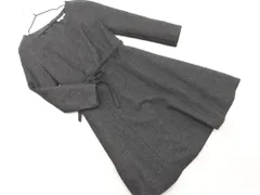 NATURAL BEAUTY BASIC ナチュラルビューティーベーシック ウール混 ラメ Aライン ワンピース sizeS/グレー ◇■ レディース