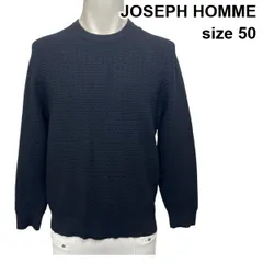 ◆ ジョゼフオム JOSEPH HOMME セーター クルーネックニット ワッフル編み 黒 50 L メンズ S5Y405のサムネイル