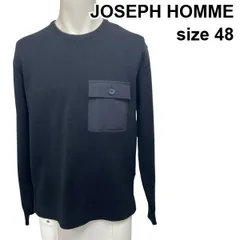 ■ ジョゼフオム JOSEPH HOMME セーター ニット ポケット 黒 毛 48 M～L メンズ S5Y404のサムネイル