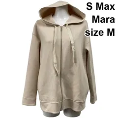 ◇ エスマックスマーラ S Max Mara ジップアップパーカー 長袖 ロング丈 フード フーディー ベージュ 綿混 M 9号 レディース S5Y451のサムネイル