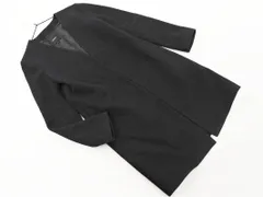 theory セオリー ウール100% ノーカラー コート sizeS/チャコール ◇■ レディース