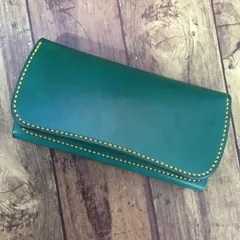 Buddy Leethers バディ ロングウォレット 財布 グリーン レザー 革【8413-004】