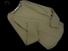 chocol raffine robe ショコラフィネローブ リブ ラウンドヘム カットソー sizeF/カーキ ◇■ レディース