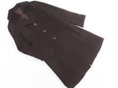 COMME CA DU MODE コム サ デ モード ウール100% ロング コート sizeM/茶 ◇■ レディース