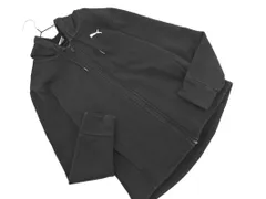 PUMA プーマ 裏起毛 ジップアップ パーカー sizeM/黒 ◇■ レディース