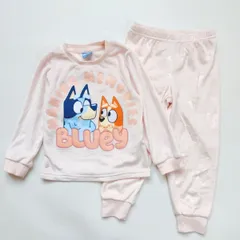 ブルーイ BLUEY ルームウェア 上下セット パジャマ ロングパンツ 厚手 アップリケ刺繍  3Y--11Y