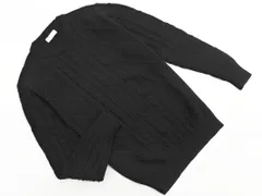 nano universe ナノユニバース ケーブル編み ニット セーター sizeS/黒 ◇■ メンズ