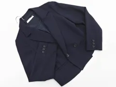 NATURAL BEAUTY BASIC ナチュラルビューティーベーシック ダブル ジャケット sizeS/紺 ◇■ レディース