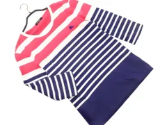 BURBERRY BLACK LABEL バーバリーブラックレーベル ボーダー 7分袖 カットソー size2/紺ｘピンクｘ白 ◇■ メンズ