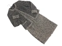 BROOKS BROTHERS ブルックスブラザーズ アンゴラ100% ワンピース ジャケット セットアップ size7AR/白ｘ黒 ◇■ レディース