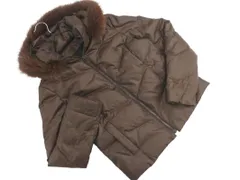 UNTITLED アンタイトル ファー フード 2way ダウン ジャケット size2/こげ茶 ■■ レディース