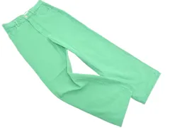ZARA ザラ カラー ワイド デニムパンツ size34/緑 ■■ レディース