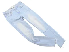 ZARA TRF ザラ トラファ USED加工 カットオフ スキニー デニムパンツ size36/青 ■■ レディース