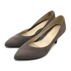 ネオリズム NEO RHYTHM スエード ポインテッド パンプス グレージュ 23cm 3087