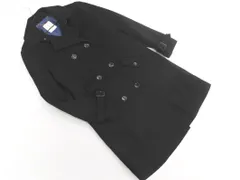 BEAMS LIGHTS ビームスライツ ウール混 袖ベルト付き ステンカラー コート size38/黒 ◇■ レディース