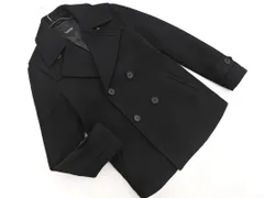 BURBERRY バーバリー BLACK LABEL ブラックレーベル ウール混 ピー コート sizeM/濃紺 ◇■◎メンズ