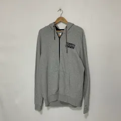 トミー ジーンズ トミーヒルフィガー ヴィンテージ グレー フード ジップアップ XL