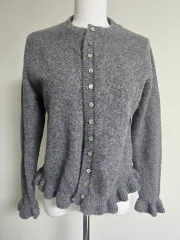 ザラ Zara フリル グレー カーディガン