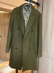 ZARA メンズ カーキ ダブル コート M サイズ