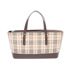 バーバリー BURBERRY ハンドバッグ ノバチェック マルチカラー キャンバス レザー ノバチェック ハンドバッグ レディース Used B