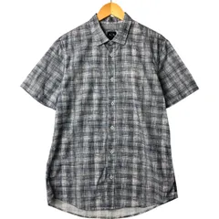 古着 アルマーニ ARMANI EXCHANGE 半袖 コットン チェックシャツ メンズL相当/eaa563548のサムネイル