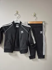 アディダス キッズ ブラック トレーニングウェア セット 80