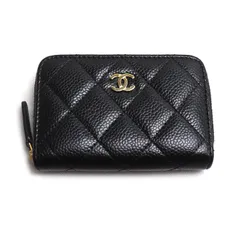 CHANEL シャネル クラシック ジップ コインパース コインケース ブラック AP0216 キャビア レディース 中古 美品