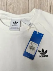 (新品) adidas エッセンシャル クルー L 白 ホワイト 100
