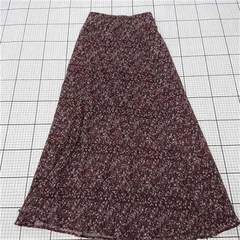 ◇ Θ Chico チコ 花柄ロングスカート Fサイズ ボルドー系 レディース E  【1511060029379】