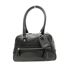 ジェイアンドエムデヴィッドソン J&M Davidson ミニボストンバッグ レザー ブラック【中古】