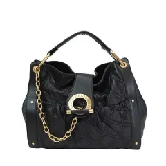 バリー ブラック キルティング ショルダーバッグ チェーン 装飾