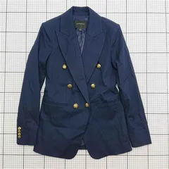 ◇ Θ バナナリパブリック BANANA REPUBLIC ダブルブレストジャケット ネイビー系 0 レディース E  【1511100002904】