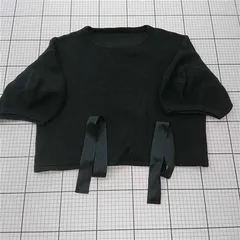 ◇ ⊇ ワンピース style ブラック系 半袖ニットトップス レディース E  【1511100003338】