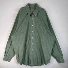 古着 ブルックスブラザーズ Brooks Brothers 長袖シャツ チェック TRADITIONAL FIT 胸ポケ XL  グリーン系 マルチカラー メンズ