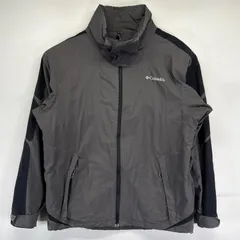 古着 コロンビア Columbia ナイロンジャケット ワンポイントロゴ アウトドア フルジップ マウンテンジャケット M  ブラック メンズ