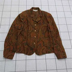 ◇ Θ バーバリーズ Burberrys ペイズリー柄 ジャケット 11AR ブラウン系 レディース E  【1511110032908】